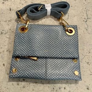 NWT Hammitt Montana Reversible Small Bay Blue Snake Purse